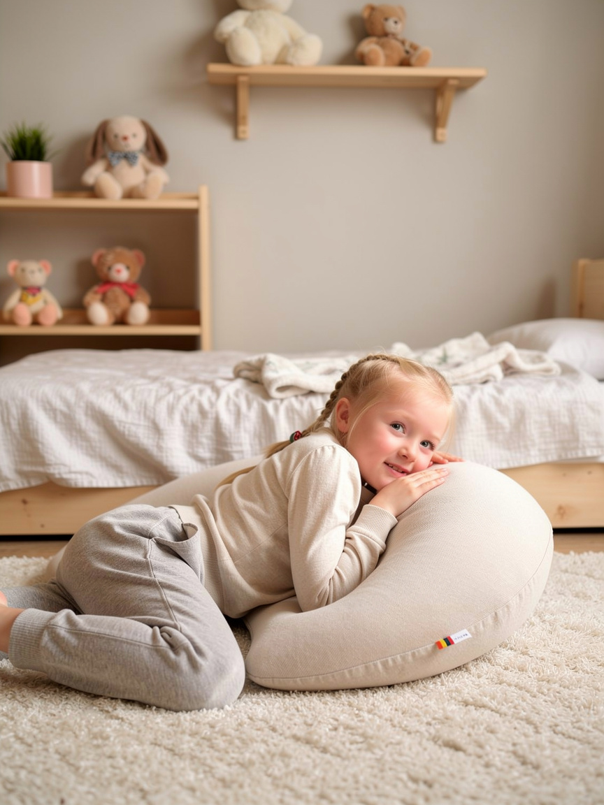 Soft Handcrafted Giant Moon Pillow For Babies, Toddlers, and Kids
