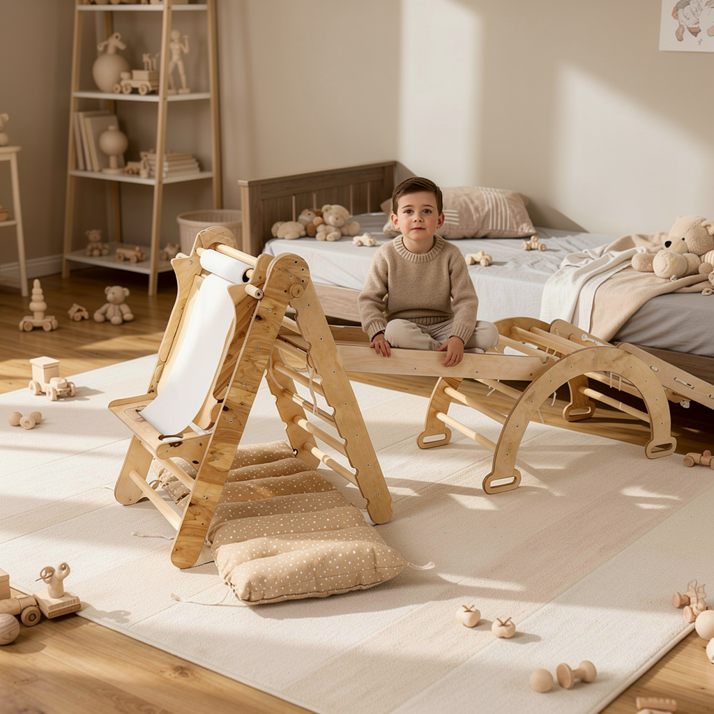 Timber crafted Six in One Montessori Climbing Frame System