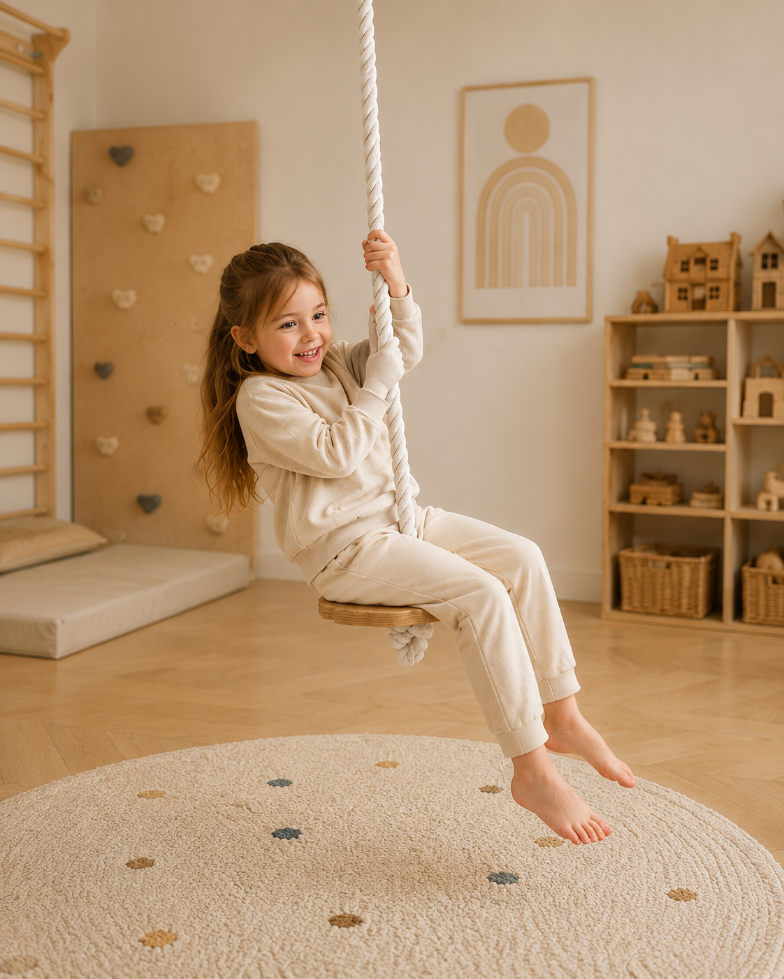 Wooden Rope Swing