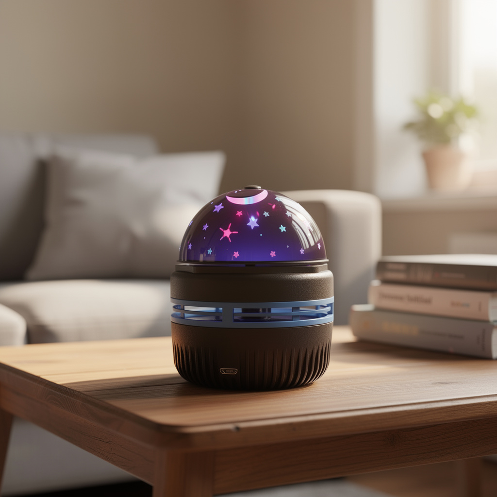 Rotating Moon and Sky LED Projector