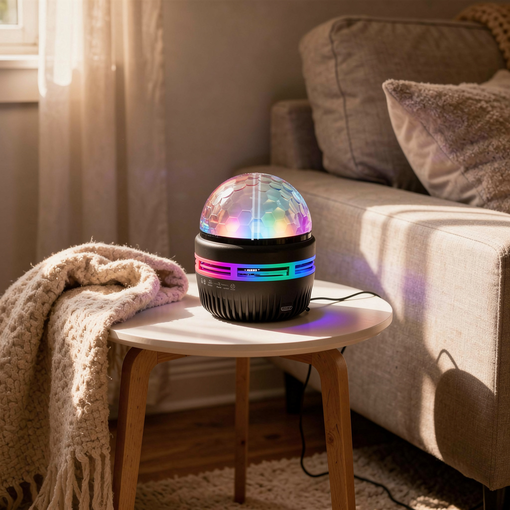 Rotating Moon and Sky LED Projector