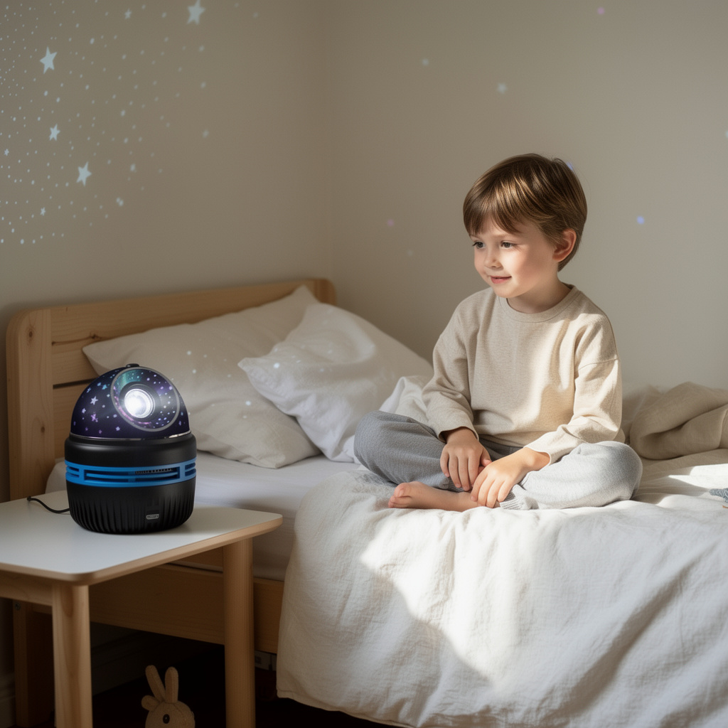 Rotating Moon and Sky LED Projector